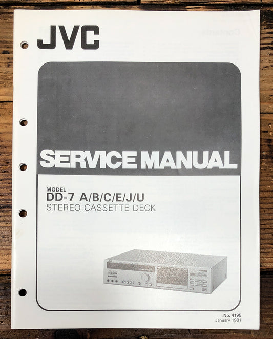 JVC DD-7 Cassette Service Manual *Original*
