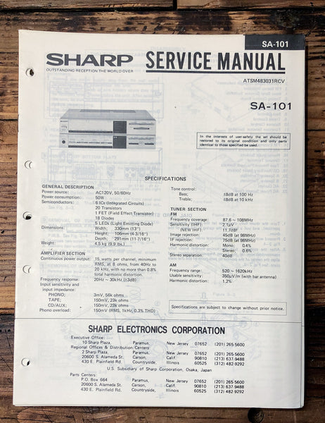 Sony SA-101 Amplifier / Receiver  Service Manual *Original*