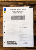 Onkyo TX-SV303PRO Receiver  Service Manual *Original*