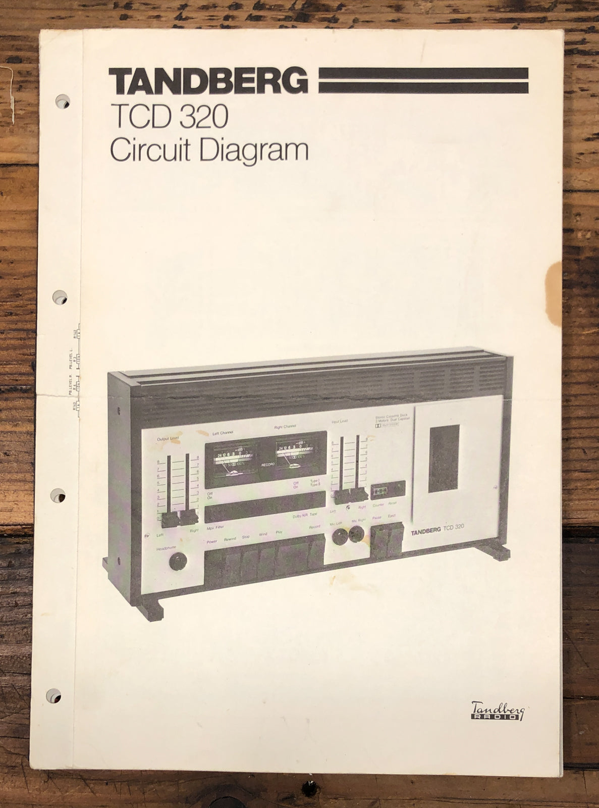 Tandberg TCD-320 TCD-320 Cassette Circuit Diagram  *Original*