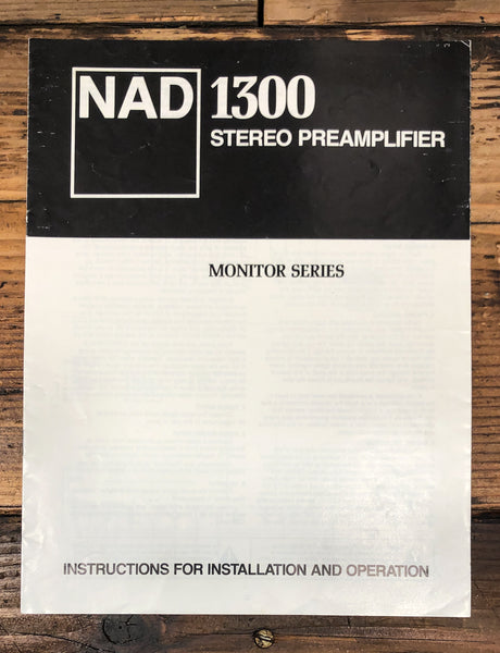 NAD Model 1300 Preamp / Preamplifier Owners / User Manual *Original*