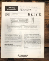 Pioneer PD-M59 Elite CD Player Owners / User Manual *Original*