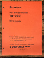 Kenwood TK-200 Amplifier  Service Manual *Original*