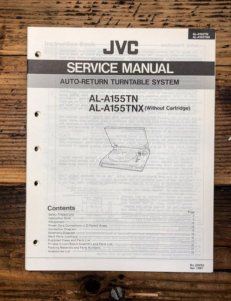 JVC AL-A155 TN AL-A155TNX Record Player / Turntable  Service Manual *Original*