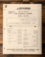 Mitsubishi DA-F30 Tuner  Service Manual *Original*