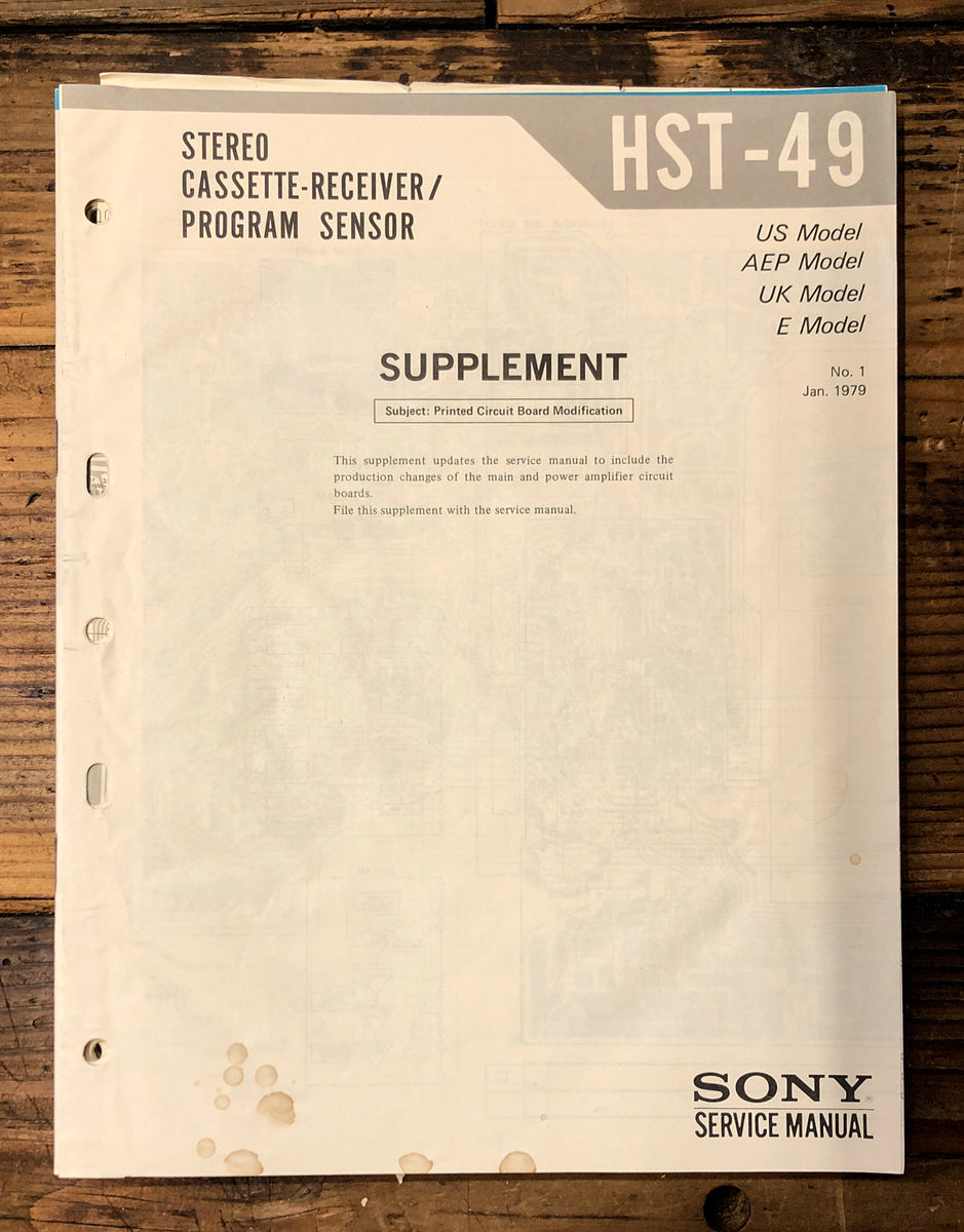 Stereo Service Manual *Original* – Vintage Audio Store - Vintage ...