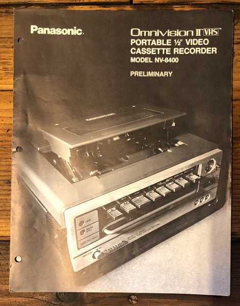 Panasonic NV-8400 Cassette Recorder 3pg Dealer Brochure *Orig*