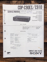 Sony CDP-C90ES CDP-C910 CD Player  Service Manual *Original*