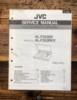 JVC AL-F353 BK BKX Record Player / Turntable  Service Manual *Original*