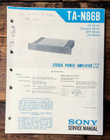 Sony TA-B86B Amplifier  Service Manual *Original*