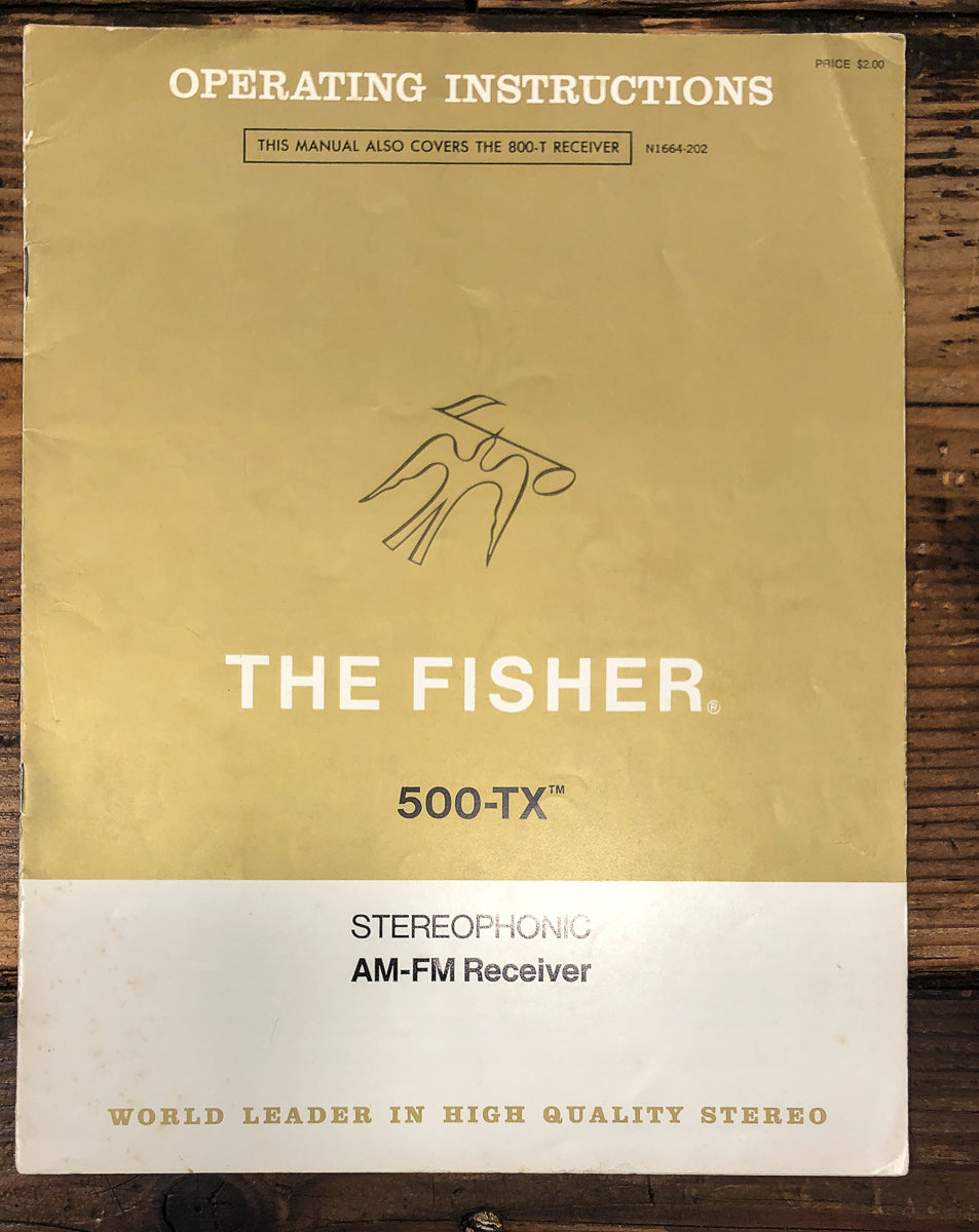 Fisher  500-TX Receiver Owners / User Manual *Original*