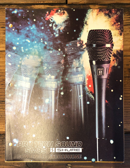 Shure SM85 Microphone 4pg Dealer Brochure *Orig*