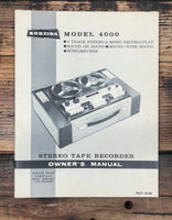 Korting Model 4000 Tape Recorder  Owner / User Manual *Original*