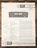 Altec Model 9473A Amplifier  Owner / User Manual *Original*