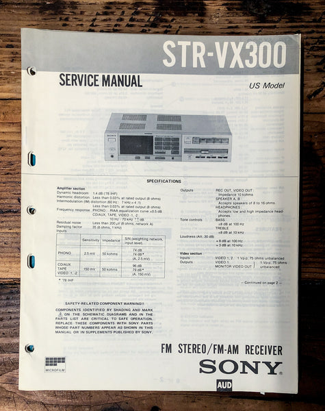 Sony STR-VX300 Receiver  Service Manual *Original*