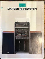 Sansui DA-T750 HiFi Stereo Spec Sheet Brochure  *Original*