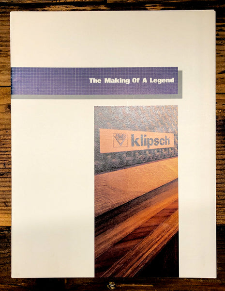 Klipsch Speakers  "The Making of a Legend" Speakers 10pg Dealer Booklet *Orig*