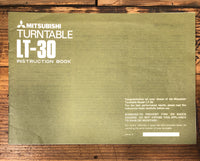 Mitsubishi LT-30 Record Player / Turntable Owners / User Manual *Original*