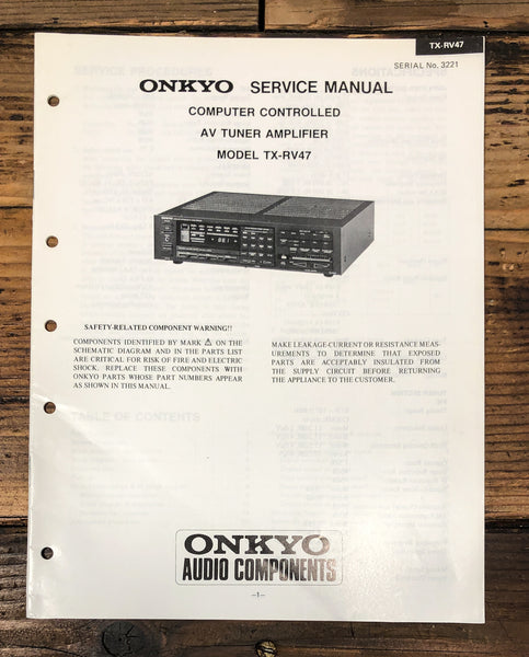 Onkyo TX-RV47 Receiver Service Manual *Original*