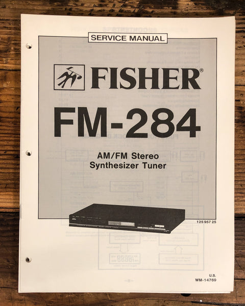 Fisher FM-284 Tuner  Service Manual *Original*