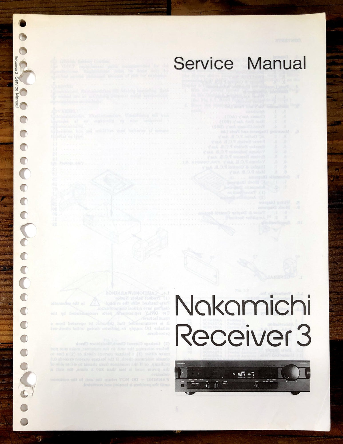 Nakamichi Receiver 3 Receiver Service Manual *Original*