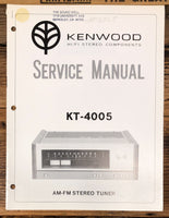 Kenwood KT-4005 Tuner  Service Manual *Original*