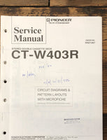 Pioneer CT-W403R Cassette  Service Manual *Original*