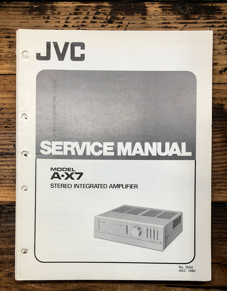 JVC AX-X7 Amplifier  Service Manual *Original*