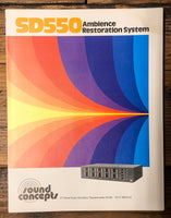 Sound Concepts SD550 / SD-550 Sound Restoration 7pg Dealer Brochure *Orig*