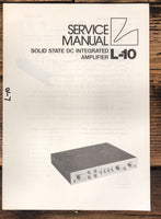 Luxman L-10 Amplifier Service Manual *Original*