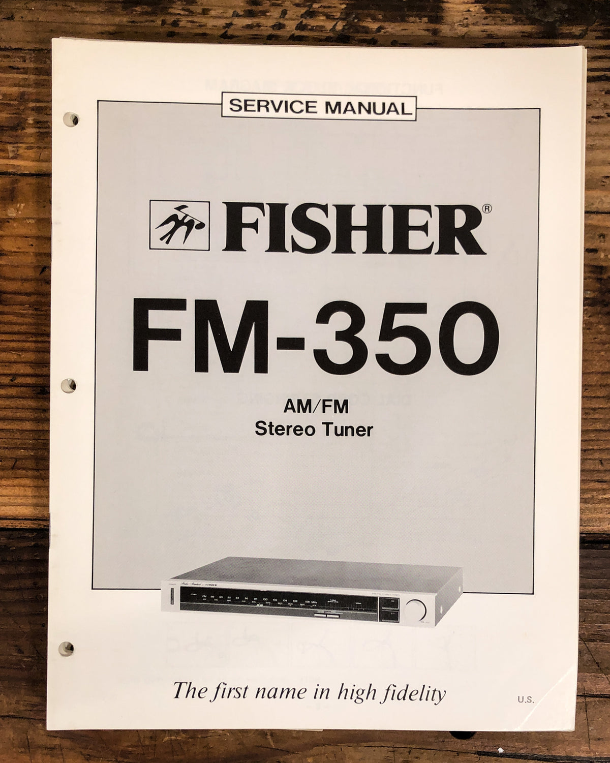Fisher FM-350 Tuner  Service Manual *Original*