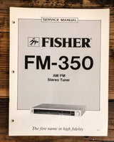 Fisher FM-350 Tuner  Service Manual *Original*