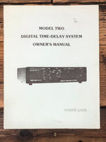 White Labs Model 2 / Two Time Delay  Owner / User Manual *Original*