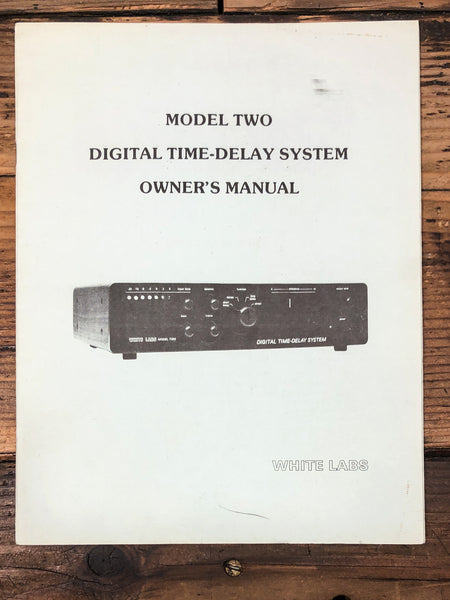 White Labs Model 2 / Two Time Delay  Owner / User Manual *Original*