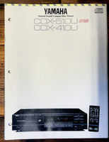 Yamaha CDX-410U CDX-510U CD Player Dealer Brochure 3pg  *Original*