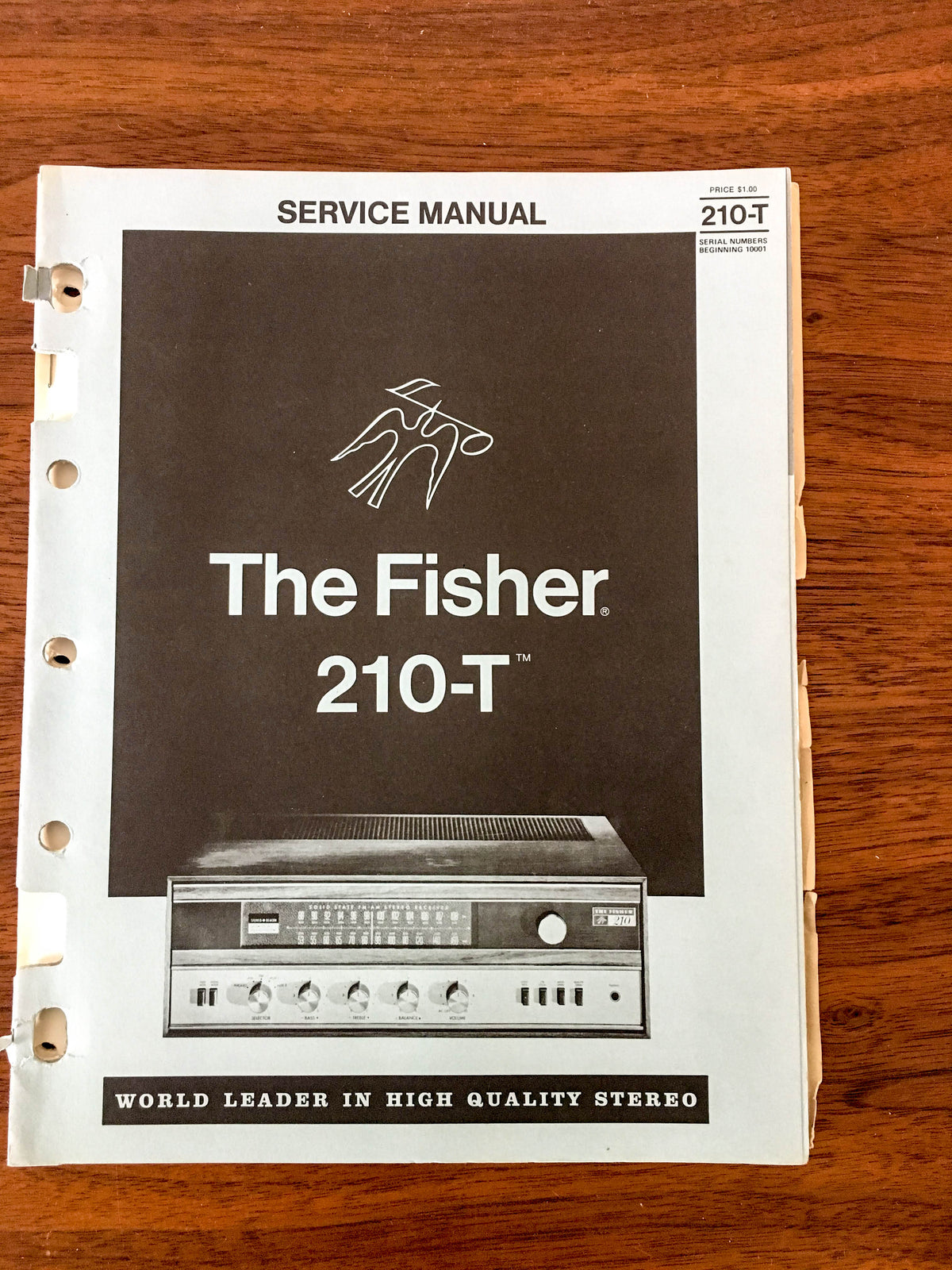 Fisher Model 210-T Receiver Service Manual *Original*
