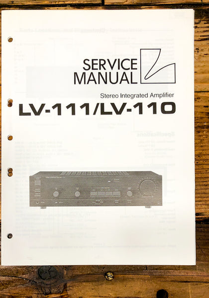 Luxman LV-110 LV-111 Amplifier Service Manual *Original*