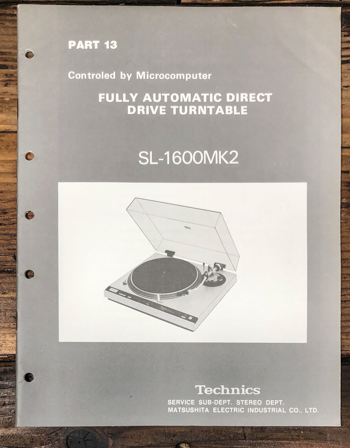Technics SL-1600 MK2 Record Player / Turntable Owners / User Manual *Original*