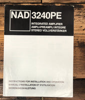 NAD Model 3240PE Amplifier Service Manual *Original*