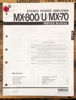 Yamaha MX-800 -800U MX-70 Amplifier  Service Manual *Original*