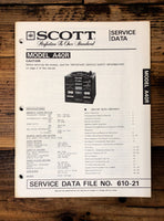 Scott Model A40R Stereo  Service Manual *Original*