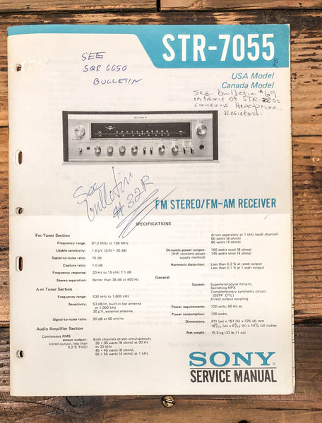 Sony STR-7055 Receiver  Service Manual *Original*