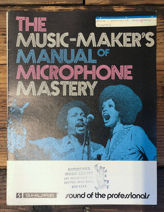 Shure Music Maker Manual of Microphone Mastery  8pg Dealer Brochure *Orig*