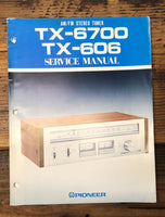 Pioneer TX-6700 TX-606 Tuner  Service Manual *Original*