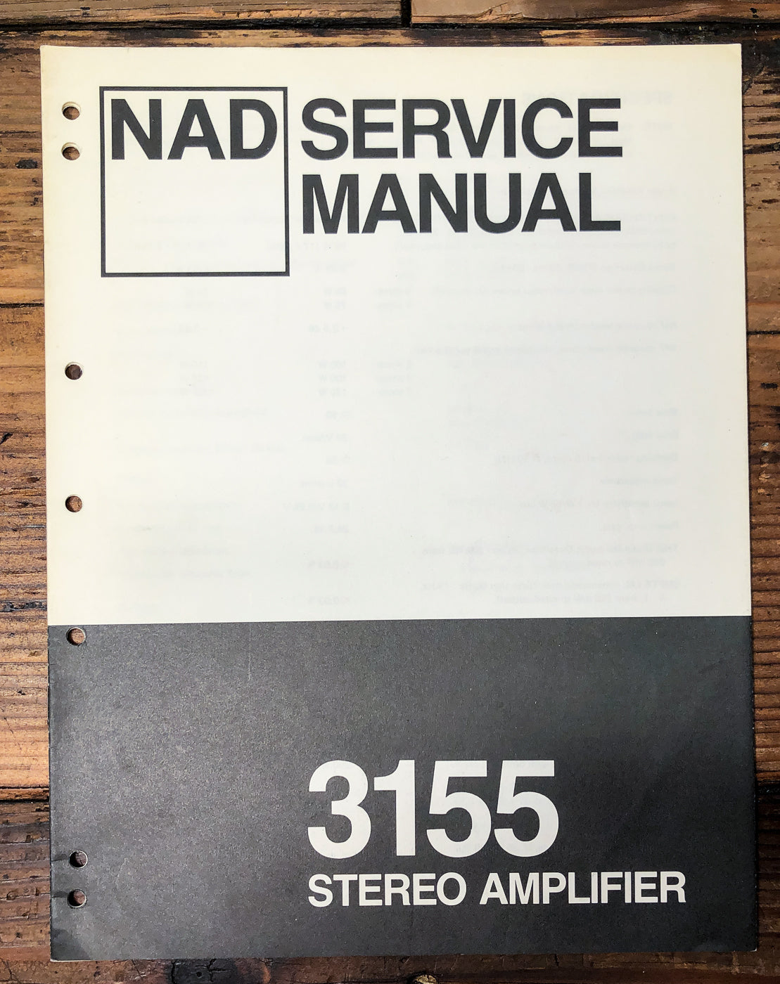 NAD Model 3155 Amplifier Service Manual *Original*