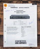Onkyo T-4150 Tuner  Service Manual *Original*