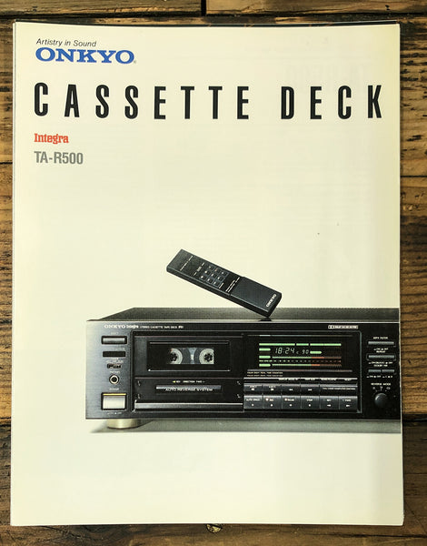 Onkyo TA-R500 Cassette 3 pg Dealer Brochure  *Original*