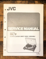 JVC QL-7 Record Player / Turntable Service Manual *Original*