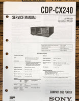 Sony CDP-CX240 CD Player  Service Manual *Original*