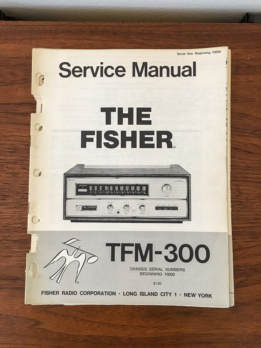 Fisher TFM-300 Tuner Service Manual *Original*